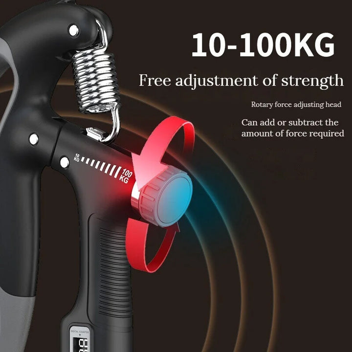 Sport 10-100 Kg Hand Grip Strengthener Adjustable Forearm Wrist Finger Trainer