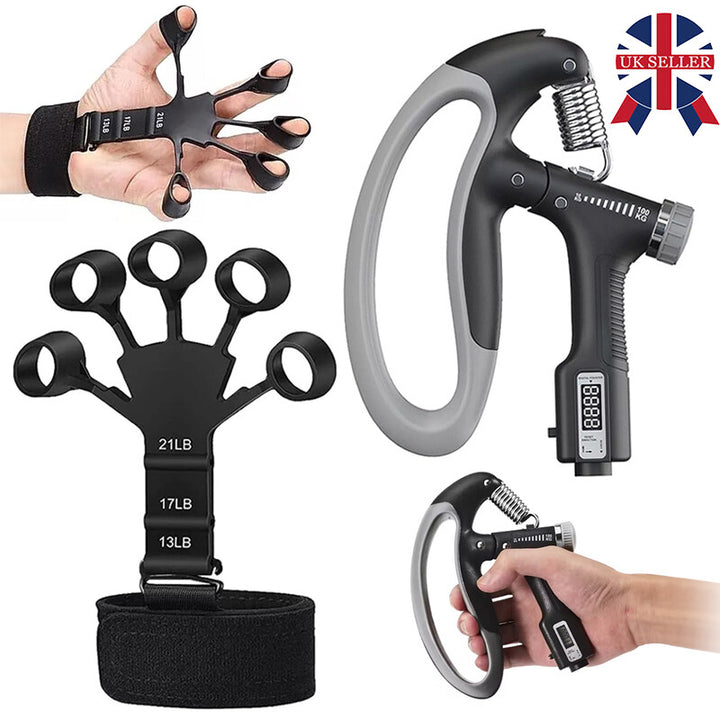 Sport 10-100 Kg Hand Grip Strengthener Adjustable Forearm Wrist Finger Trainer